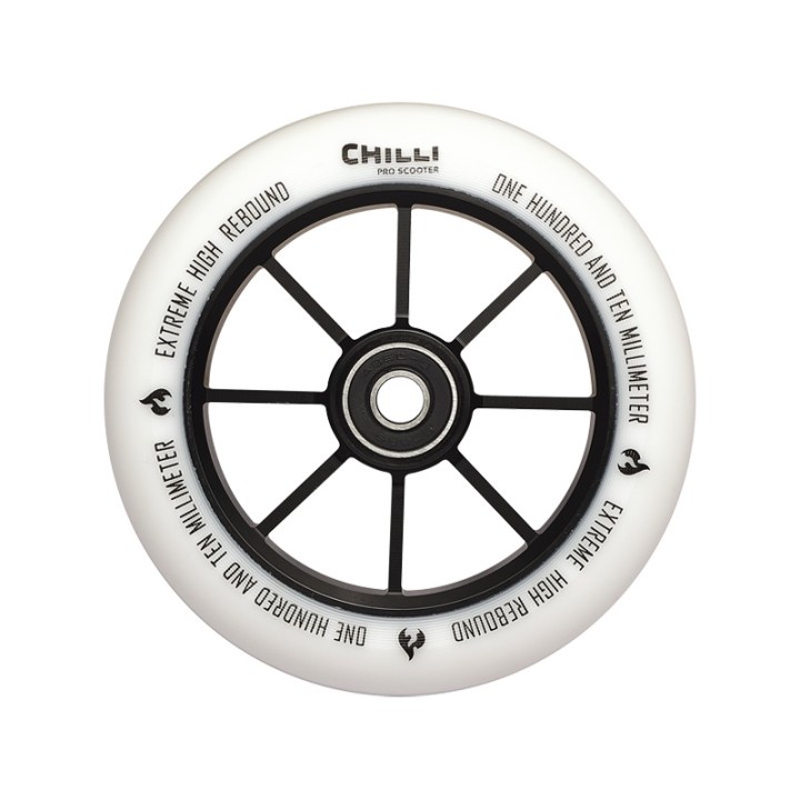 Roue 110 mm pour trottinette freestyle Chilli Base Blanc